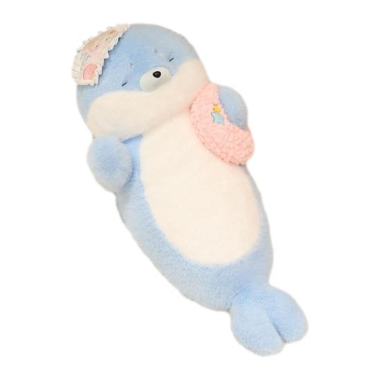 70CM Seal Doll Plush Body Pillow 70cm Soft Stuffed Elongated Seal Pillow for Sleeping Back