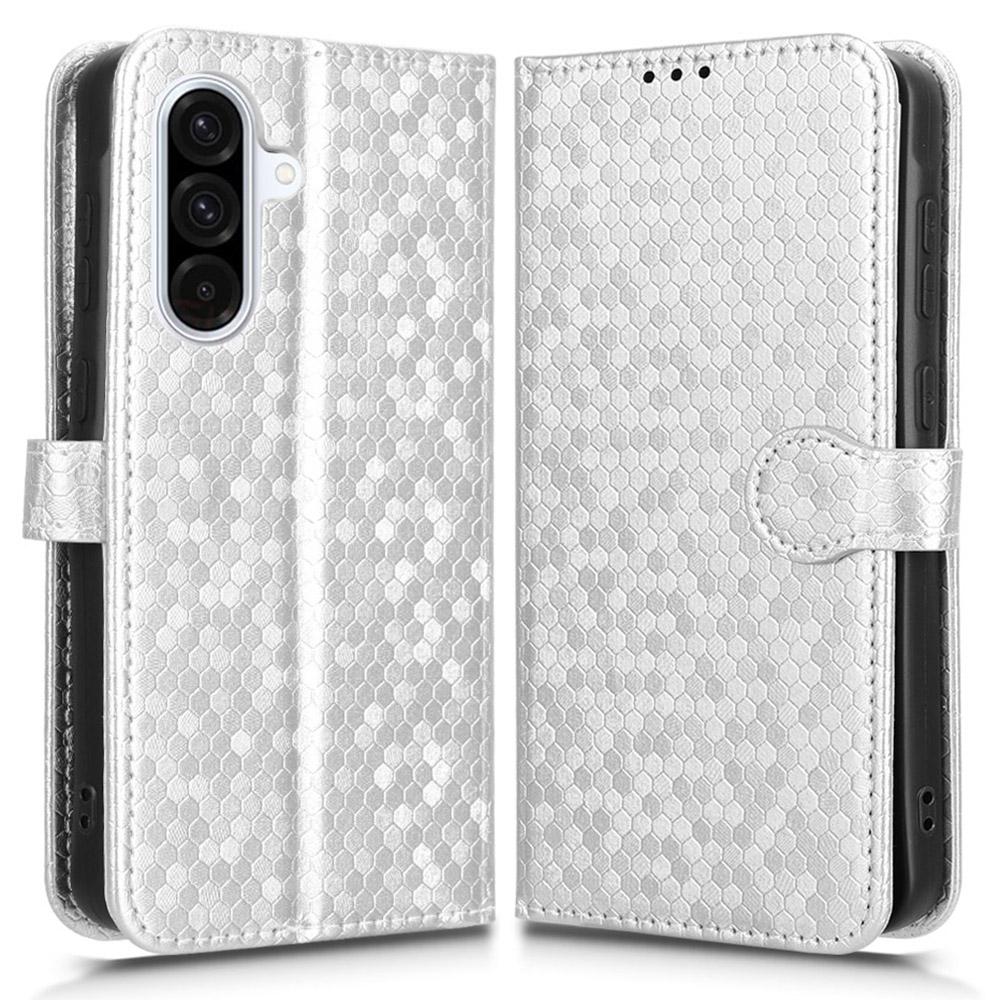 

Чехол-книжка для Samsung Galaxy A36 5G с точечным тиснением, из ПУ кожи Silver