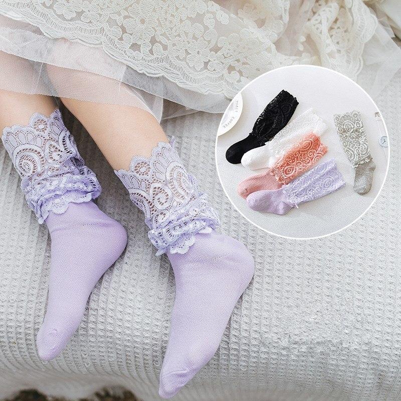 Chaussettes amples pour bébés et enfants, été, chaussettes pour bébés filles, dentelle tendance, chaussettes pour enfants, accessoires vestimentaires, chaussettes amoncelées amoncelées