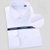 Camisa de Vestir de Manga Larga para Hombre 100% Algodón de Alta Calidad Nueva Lisa para Hombre Talla Grande Corte Regular Rayas Camisa de Negocios Blanco Azul 8XL