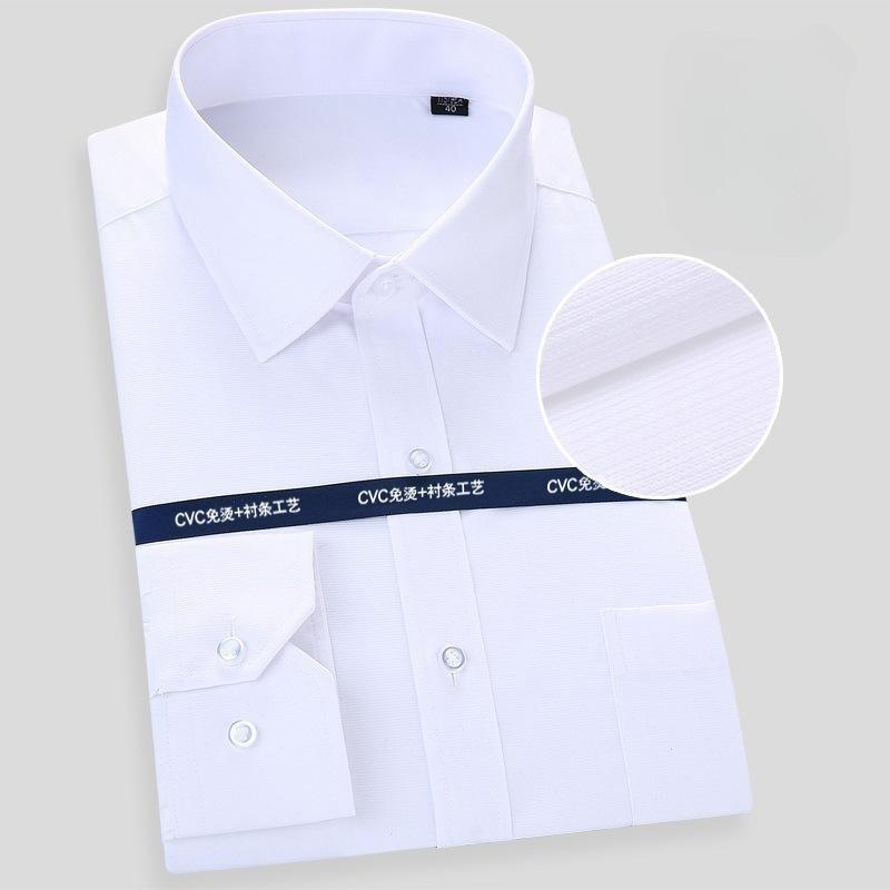 Camisa de Vestir de Manga Larga para Hombre 100% Algodón de Alta Calidad Nueva Lisa para Hombre Talla Grande Corte Regular Rayas Camisa de Negocios Blanco Azul 8XL