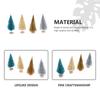 12 Stück Mini-Weihnachtsbaum 6cm 8cm 10cm Mehrfarbige Miniatur-Tannen für Schreibtischdekorationen Weihnachtsfeier-Zubehör Künstlicher Schnee