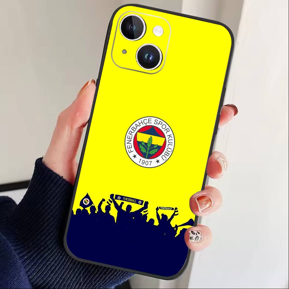 

Cool O-Turkey Fenerbahce-s Pattern Phone Case For iPhone 16,15,14,13,12,17,Pro Max,Plus Silicone Black Case iPhone16se4
