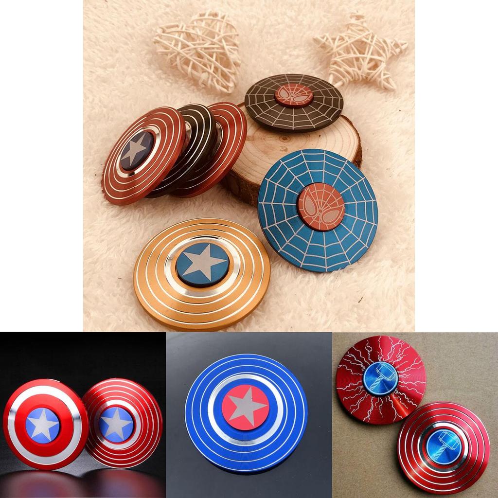 Lebhaft gefärbter Captain America Fidget Spinner mit Hochgeschwindigkeitsrotation zur Stressreduzierung