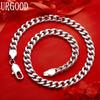 925 Sterling Silver Simple Interlocking Necklace - Banquet Gift Jewelry