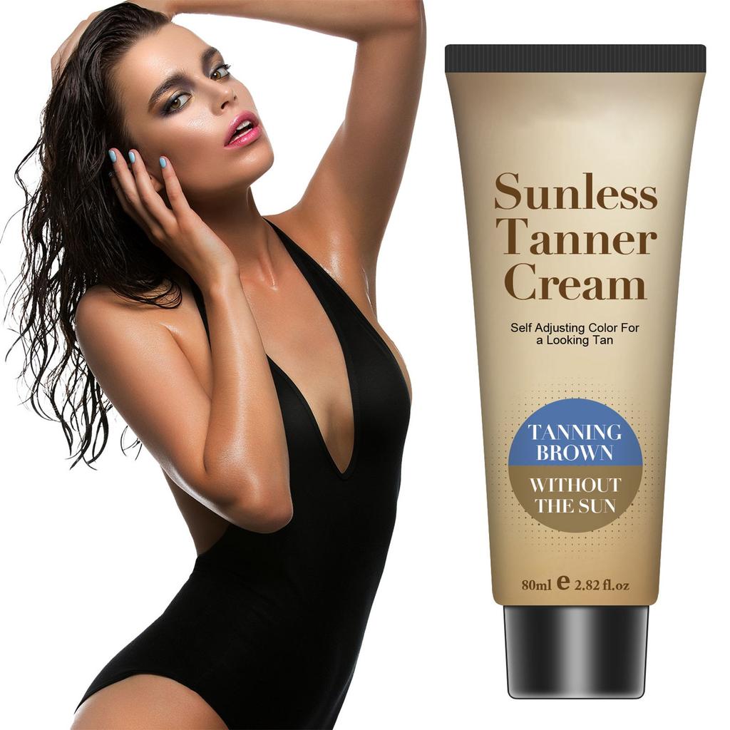Tanning Gel,Intensive Tanning Gel, Tanning Gel For Tanning Bed Lasting Waterproof For An Amazing Tan For Body And Face  80g