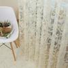 1 Stück LOZUJOJU Moderner Weißer Jacquard Voile Stoff Tüll Vorhang Fensterabdeckung für Wohnzimmer Schlafzimmer Heimdekoration