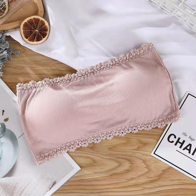 Elegant Lace Anti-Exposure One-Shoulder Strapless Women's Bandeau Top