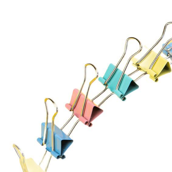 Deli Color Effort-Saving Large Metal Butterfly Document Clip 8555ES