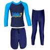 Parent-Child Long-Sleeve Swim Set for Boys and Girls - Quick-Drying, Sun-Protective Korean Style
