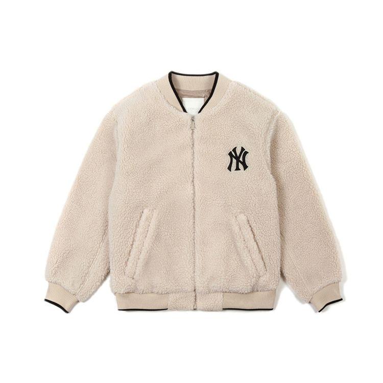 MLB New York Yankees Lambswool Jacket Unisex Jacket Beige 31JPF1061-50B