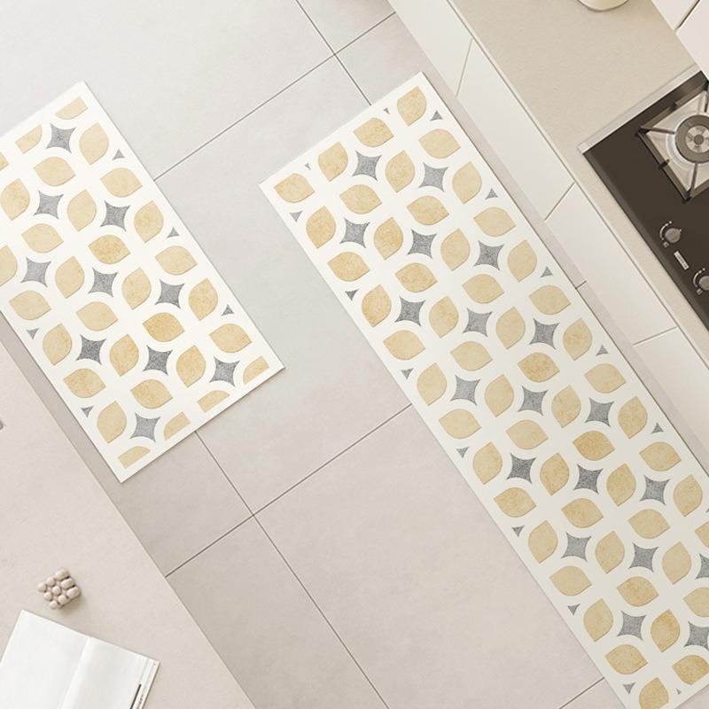 Kitchen Floor Mats Non-slip Waterproof Oil-proof Carpet Colorful Geometric Pattern Long Size Rug Home Decoration Mats