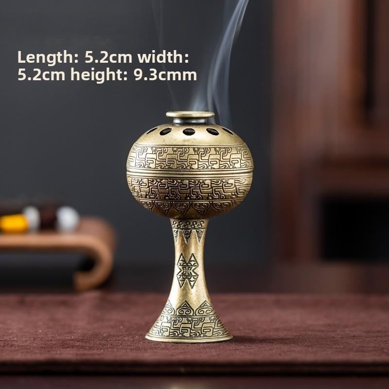 Charcoal Incense Burner Metal Incense Censer Home Decor Sculptures For Relaxation Meditation Yoga Room Hotel Patio Ceremony
