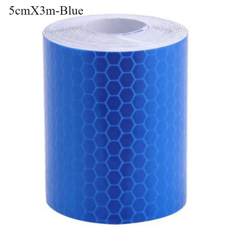 Bande Réfléchissante pour Voiture 5cmX3m Décoration Autocollants Avertissement Sécurité Voiture Film Bande Réfléchissante Réflecteur Voiture Autocollant Accessoires Voiture Extérieur