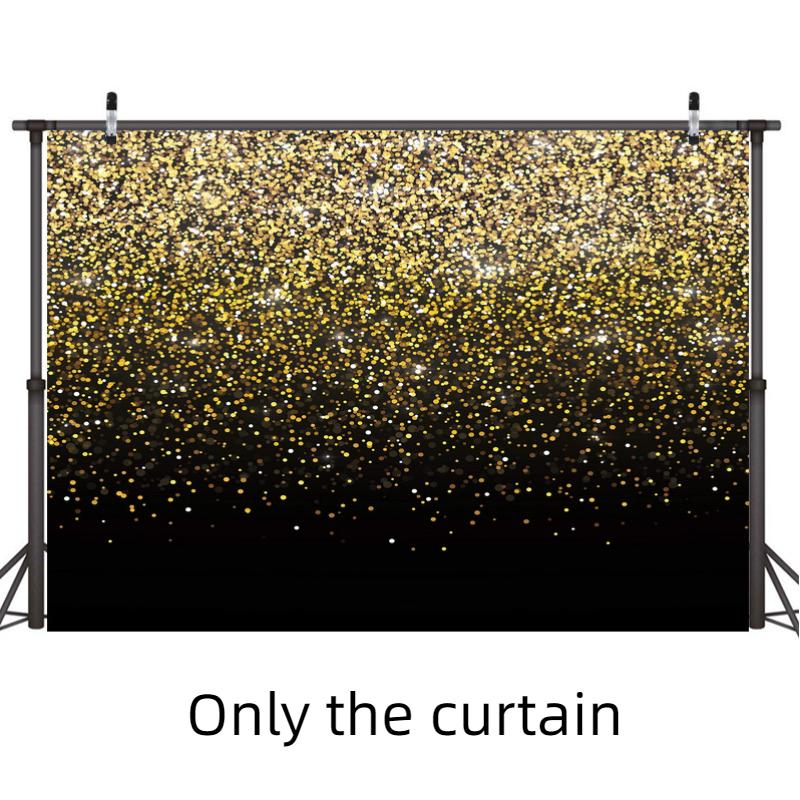 Cloth Photographic Backdrop Glittering Gold Highlights Festive Home Decoration