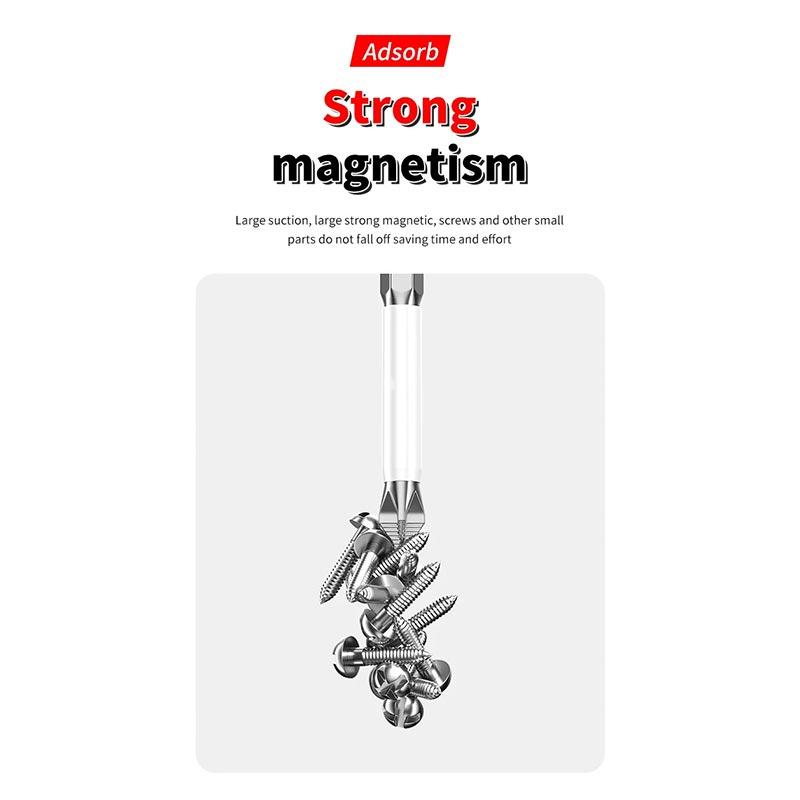 6pc Magnetic Cross Screwdriver Head Magnetic Anti Slip Hardness Electric Screwdriver Tool Electric Drill Extended Hexagonal Tool