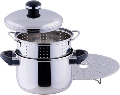 Miyazaki Seisakusho Objeto Caçarola com Cesto Interno Perfurado e Vapor Feito em Panela de Indução, 18cm, Prato, Japão, Garantia de 5 Anos, Compatível, OJ-5D-D