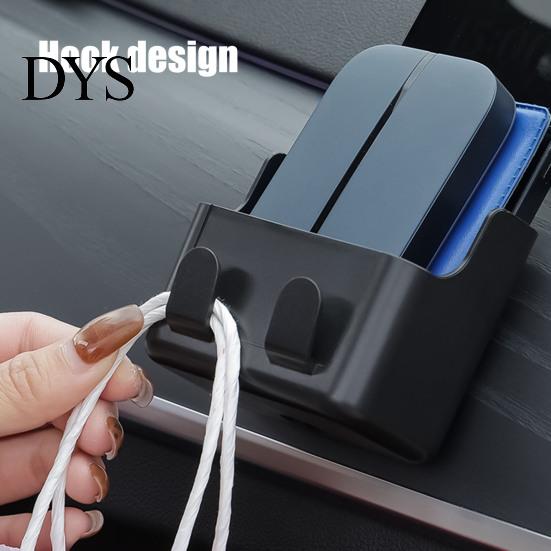 Stable Car Storage Hook Multi-Function Box Self-Adhesive Organizer for Phone Hands-free Cards Wallet Dashboard Tray Vehicle Home Office Card Holder
