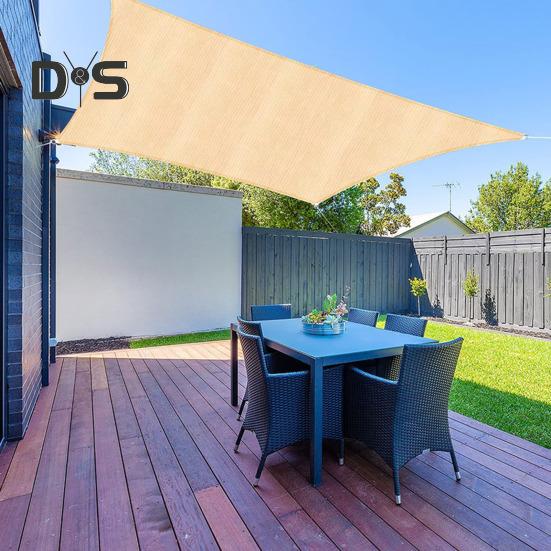 Venkovní sluneční clona plachta s větruodolným lanem UV blokující obdélníkový baldachýn prodyšný prodyšná těžká paluba stínící kryt na dvorek