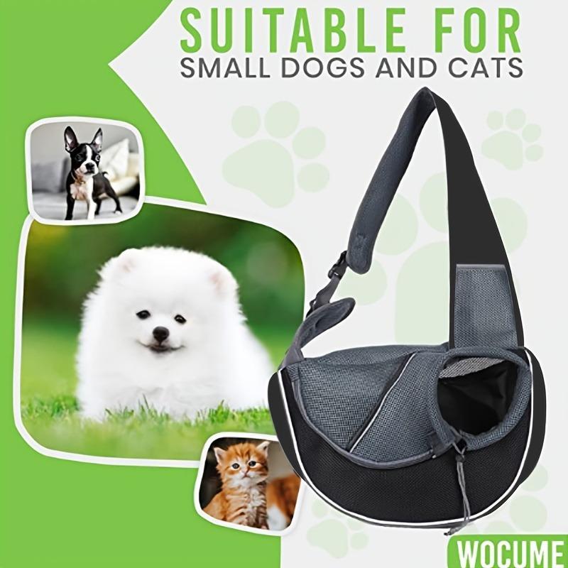 Pet Shoulder Bag Cat Dog Luggage Bag Travel Portable Mesh Breathable Messenger Bag Pet Chest Small Backpack