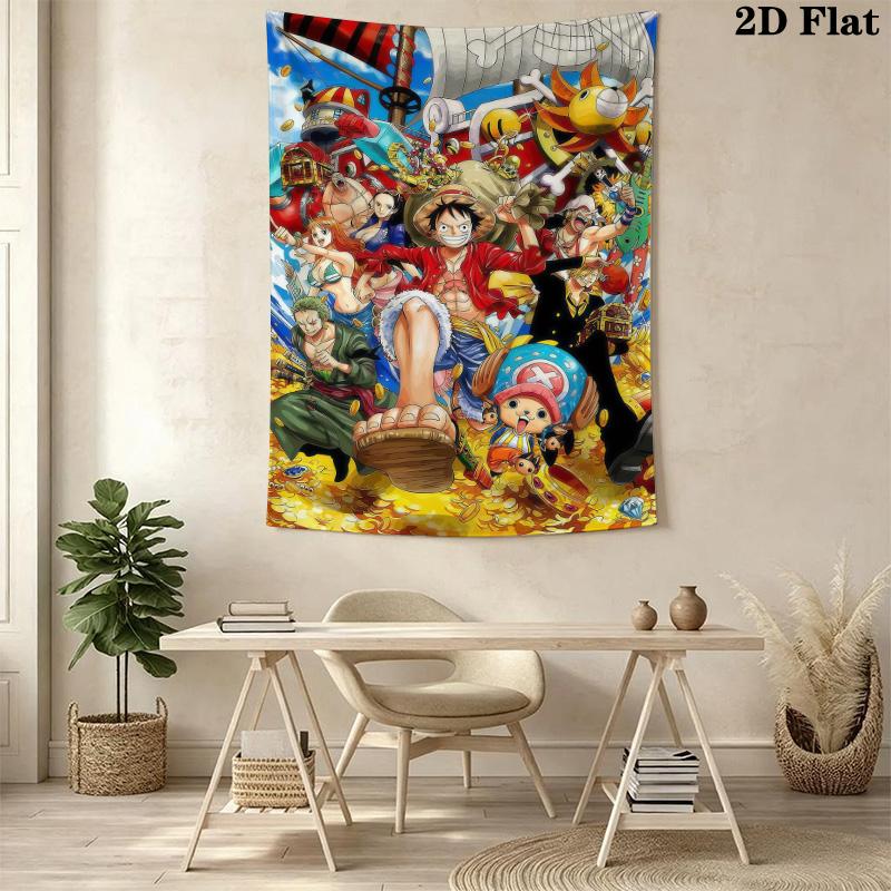 One Piece Adventure Begins Tapestry Background Cloth Wallmounted Background Wall Hanging Cloth Background Cloth Homestay Soft Decoration Tapestry