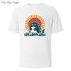 Cat Printed Soft 100 Cotton Mens Tee Lightweight Breathable Minimalist Round Neck Design Comfortable Loose Fit Mens Tshirt
