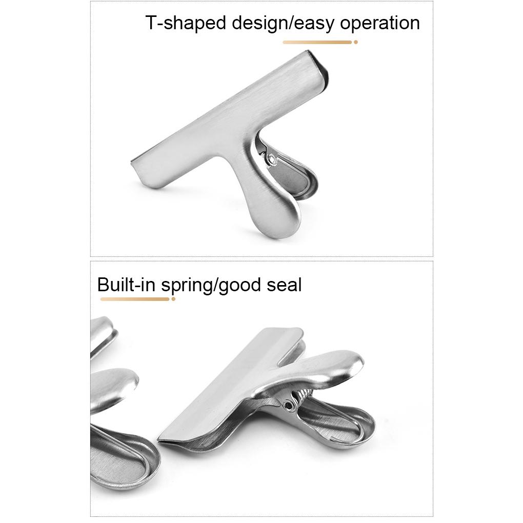 SteelFood Heat Clips Stainless Strong Kitchen Sealing Document MetalClipsBag GradeSilver Resisting Durable WaterProof