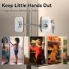 Combination Refrigerator Lock No Drill Adhesive Mount Heavy Duty Steel Cable  for Home Kitchen Fridge Cabinet Drawer