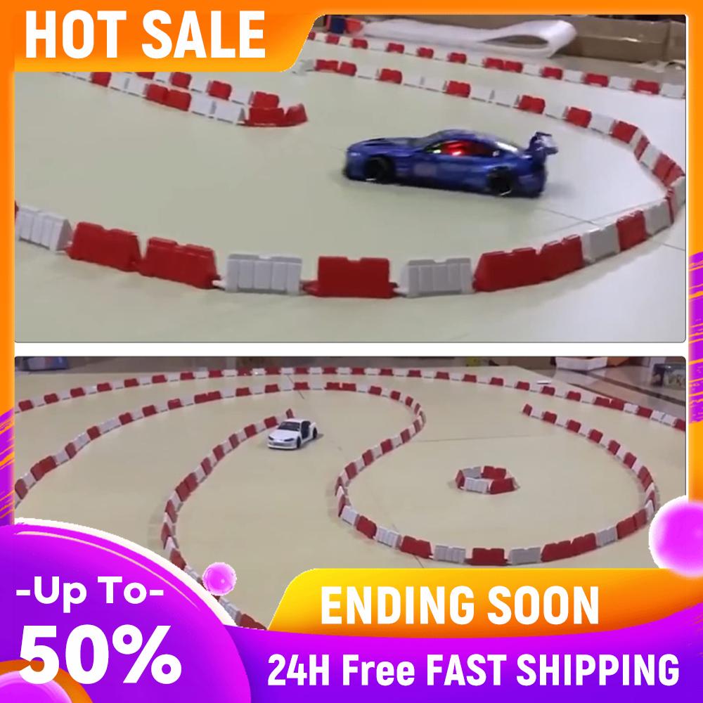 Obstacle Field Fence Mini RC Drift Racing Car Track Set Mini Traffic Road Block Toy for 1/14 1/16 1/18 1/24 1/28 Mini RC Car