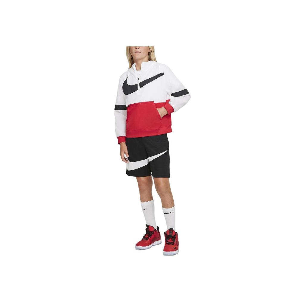 Nike Crossover Big Kids' Boys' White Red Black Basketball Hoodie DJ5727-100