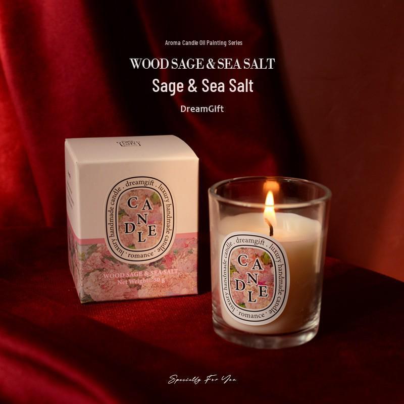 High-End Oil Painting Style Scented Candle - Elegant Bridesmaid Gift & Party Favor