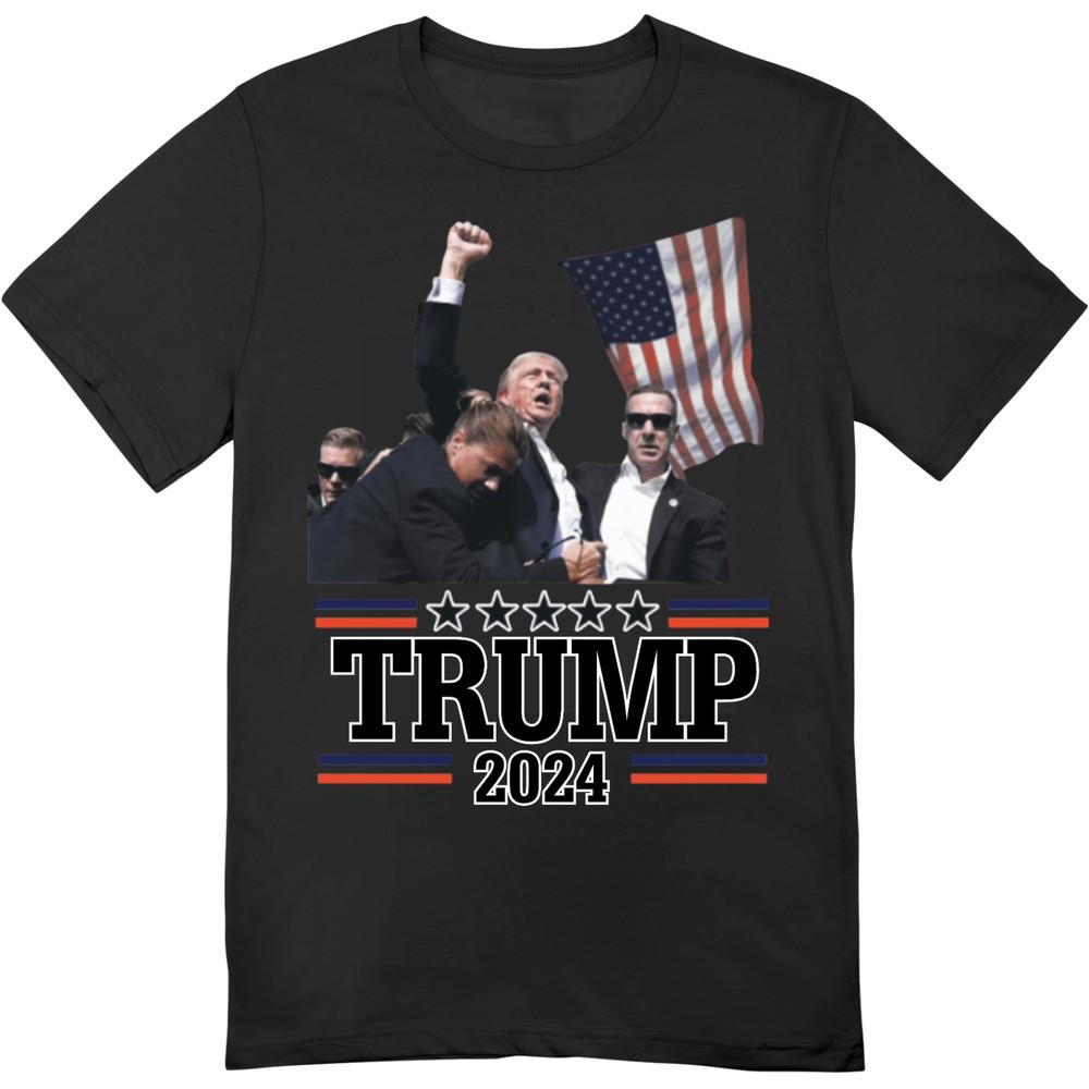 Trump 2024 American Flag T-shirt