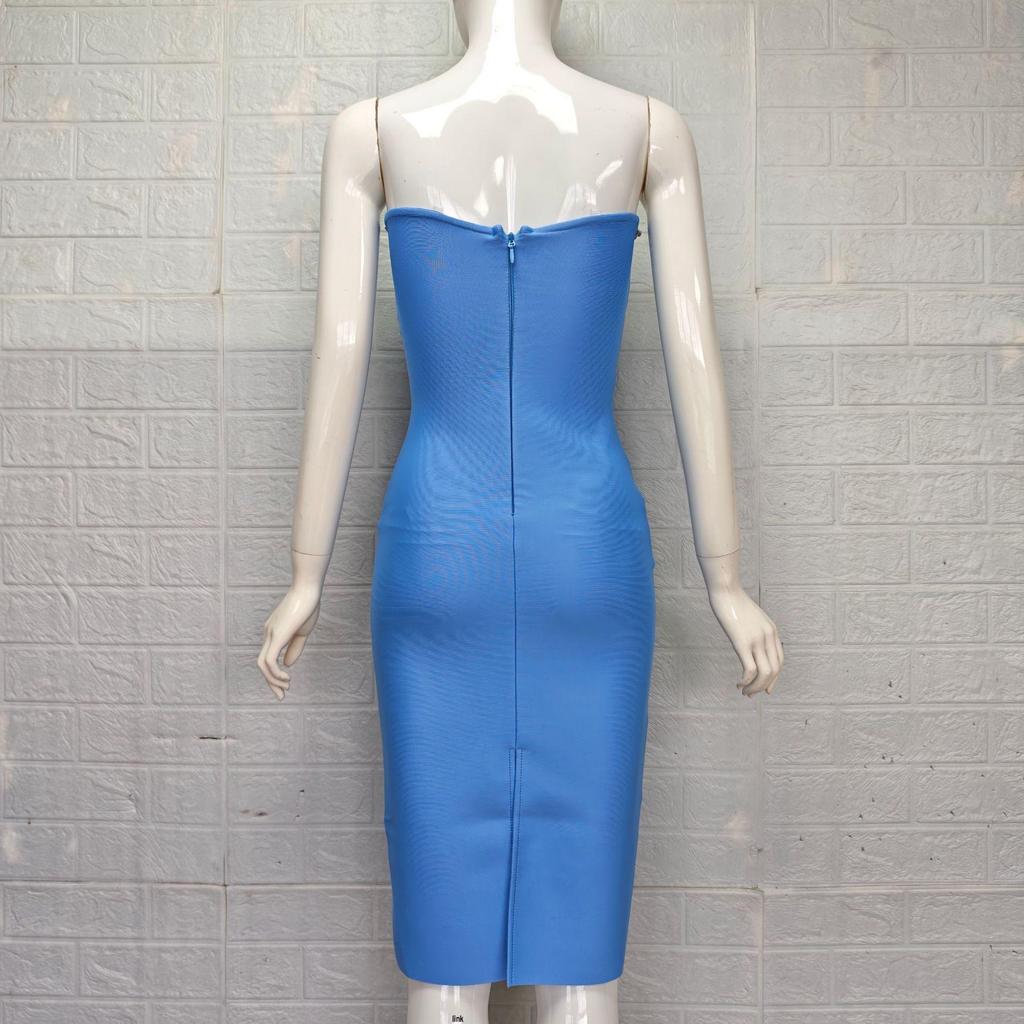 Elegant Rhinestone Bandage Evening Dress