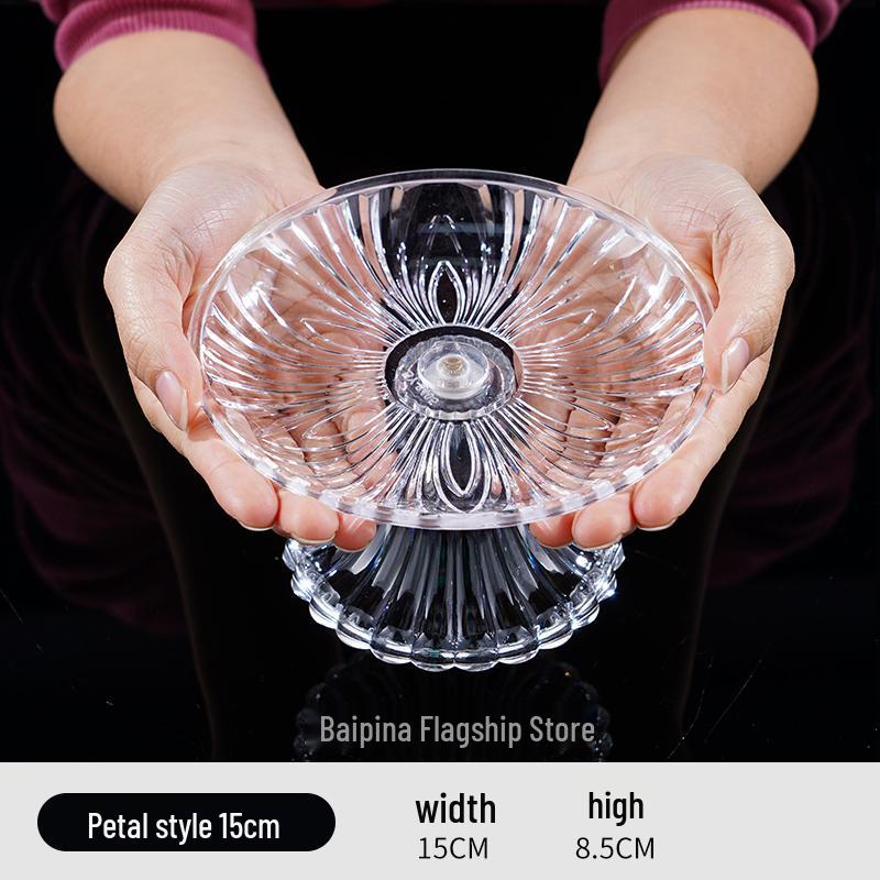 Acrylic Fruit and Candy Plate – Large Capacity for Hotels and Events