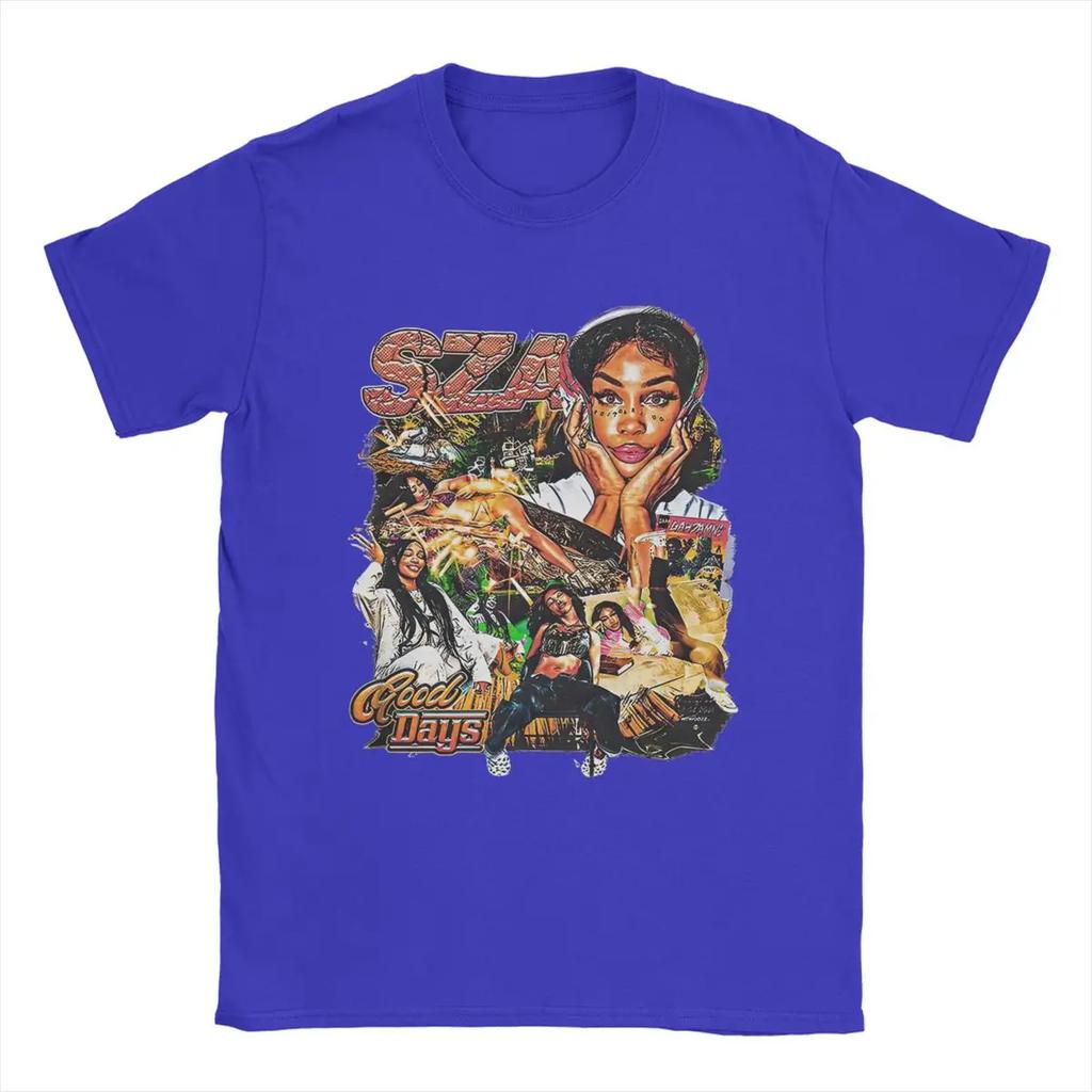 SZA Good Days Men T Shirt Funny Tees Short Sleeve Round Neck T-Shirt 100% Cotton Graphic Printed Tops