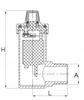 Automatic Air Vent 1/2 Angle Chrome