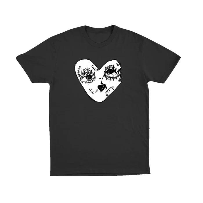 Camila Cabello Heart Premium Unisex Black 100% Cotton T-shirt Mens Tees Top M