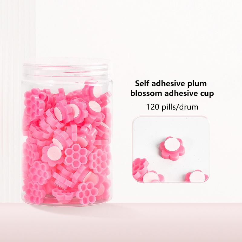 

120Pcs/Box Self Adhesive Eyelash Extension Glue Cups Delay Cup Grafting Eyelash Makeup Tool Tattoo Adhesive Pigment Cups розы красного