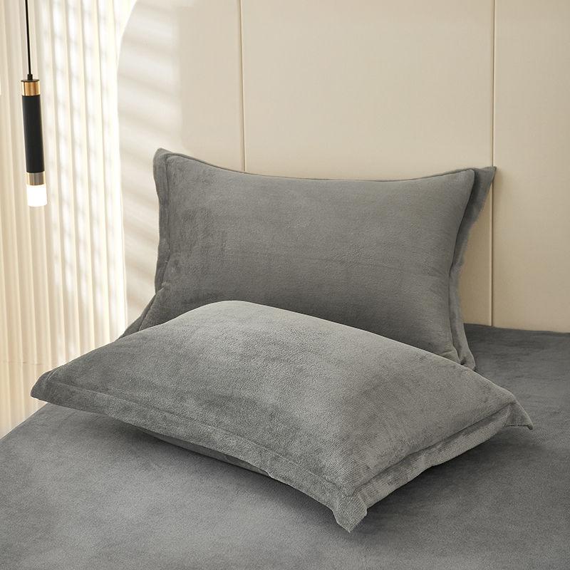 Luxury Velvet Pillowcase 48x74cm Solid Color Soft Skin Pillow Case Pillow Cover Bedding Flannel Fabric Warm and Smooth