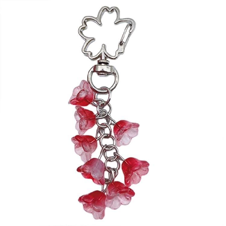 

Trendy Flower Key Rings Floral Pendant Colorful Keychains Accessories for Women 1 червоний