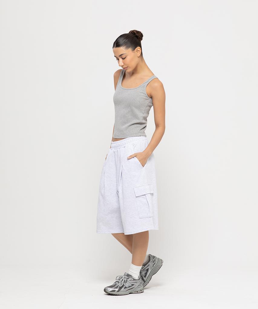 CHAMBROS [2-Pack] Cargo Pocket One-Pleat Bermuda Sweat Shorts
