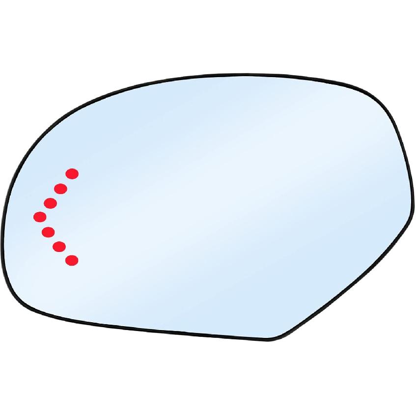 Driver Left Side Heated Mirror Glass Replacement for Chevy Chevrolet Silverado Avalanche Suburban GMC Sierra Yukon Cadillac Escalade Exterior Side Driver Side (Left)