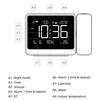 Projection Alarm Clock for Ceiling, Bluetooth Auto-Sync Time & Temp, Adjustable Focus Bedside Clock, Great for Kids Adults