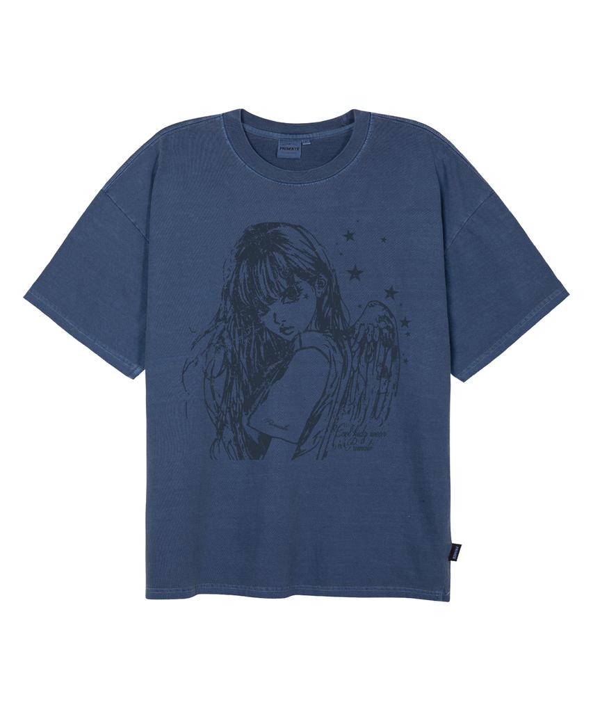 PRIMATE 404 Heaven Oversized Pigment Short Sleeve T-Shirt 4 Colors