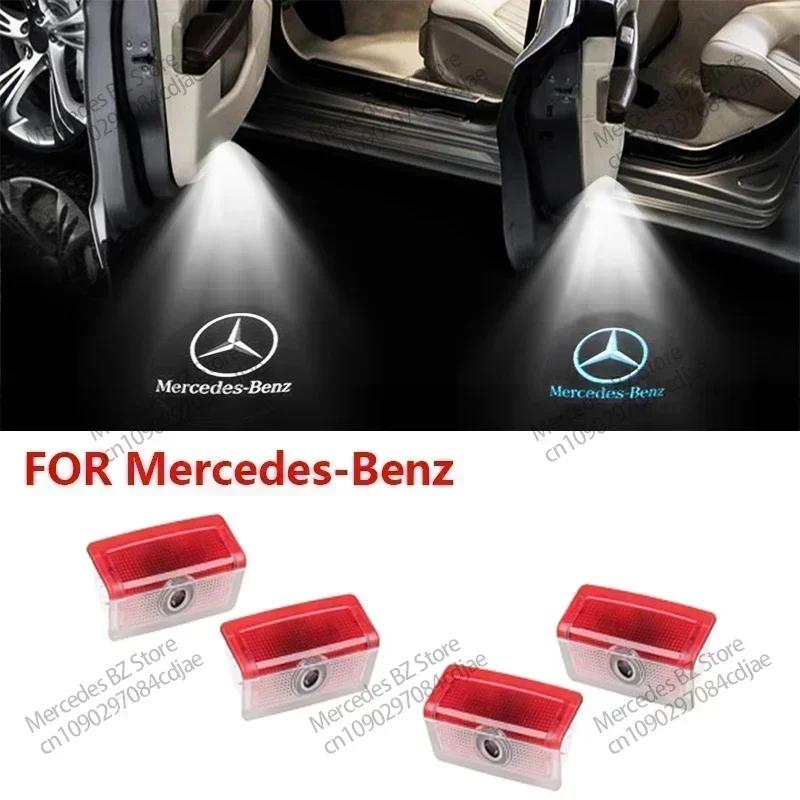2/4P Car Door Lamp Projector Welcome Step Up Puddle Light For Mercedes Benz W166 GLE C167 B E A C Class W205 W176 W213 GLC X253 WE1