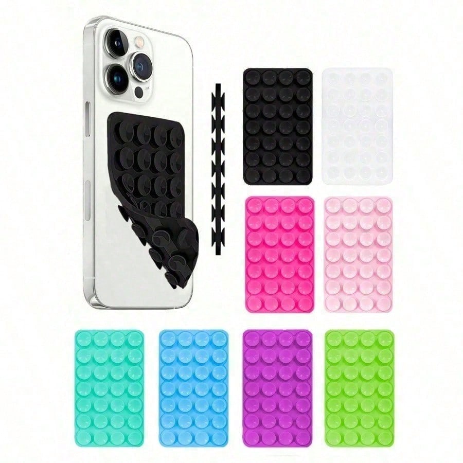 

Silicone Suction Silicone Suction Cups Square Phone Case Back Silicone Suction Cups 28 Grains Large Suction Silicone Cell чёрный