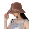 Bucket hat women's new lightweight sunscreen visor bucket hat niche pleated summer sun hat children