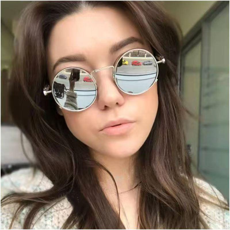 Vintage Round Sunglasses Women Men Gradient Lens Fashion Metal Frame Classic Retro Shades Outdoor Sun Glasses