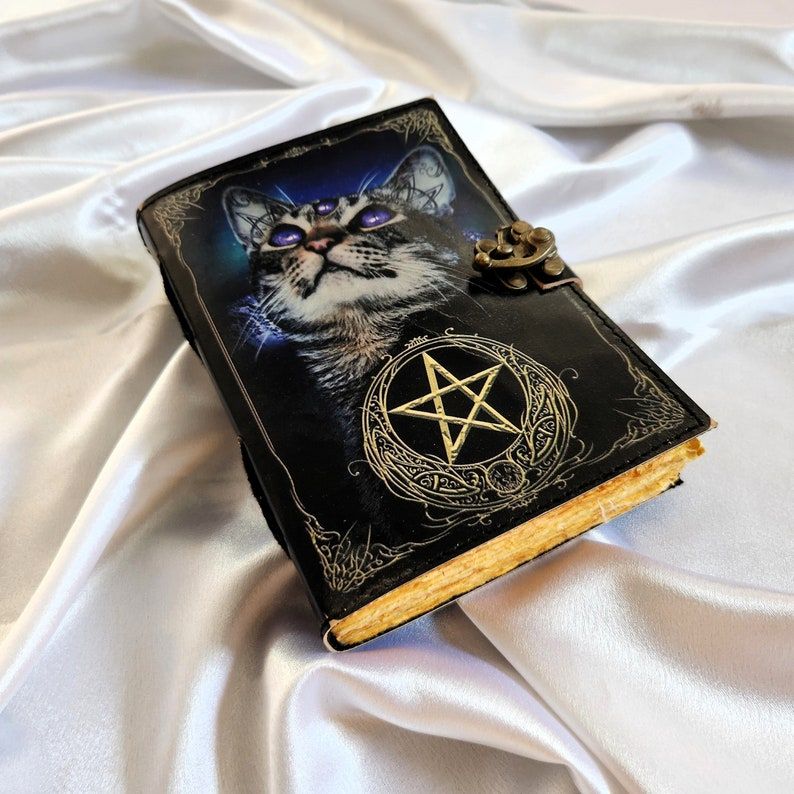 Leather Journal Cat Print Leather Sketchbook, Leather Dairy, Notebook, Wedding Gift, Travel Dairy, Dream Journal, Notepad Personalized Gift.