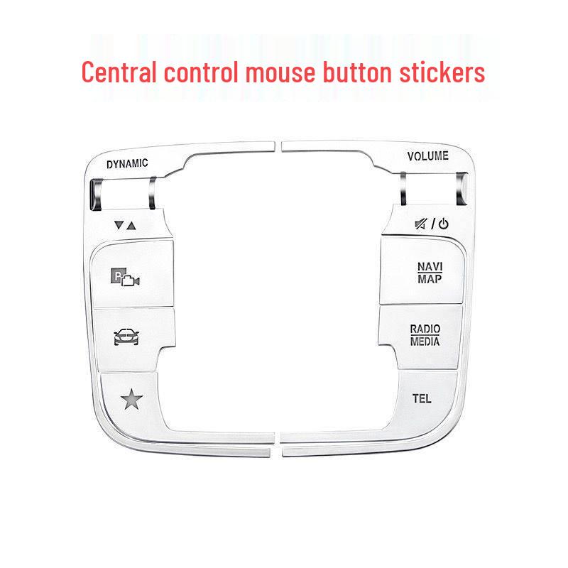 Compatible with Mercedes-Benz GLB200/GLA/A180L/CLA Center Console Mouse Button Stickers - Interior Modification Accessories.